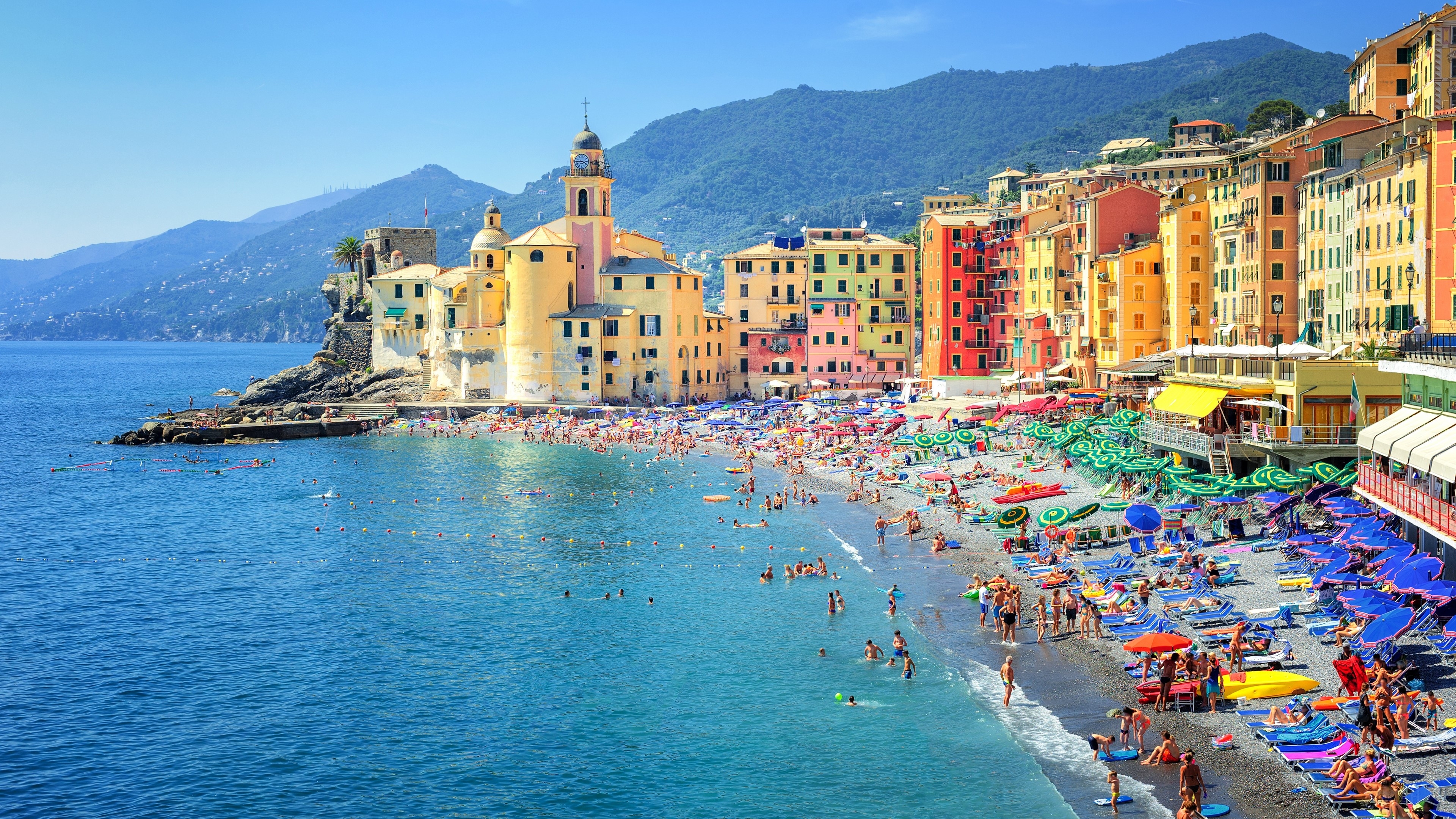 3840x2160 Beach, Genoa, House, Italy, Town 4k wallpaper. Mocah HD Wallpaper, Desktop