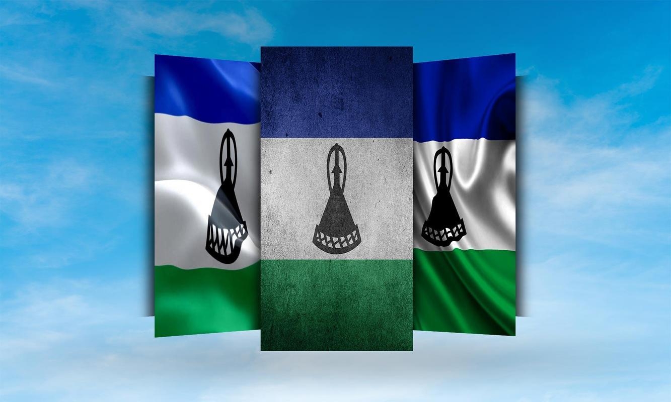 1340x800 Lesotho Flag Wallpaper for Android, Desktop