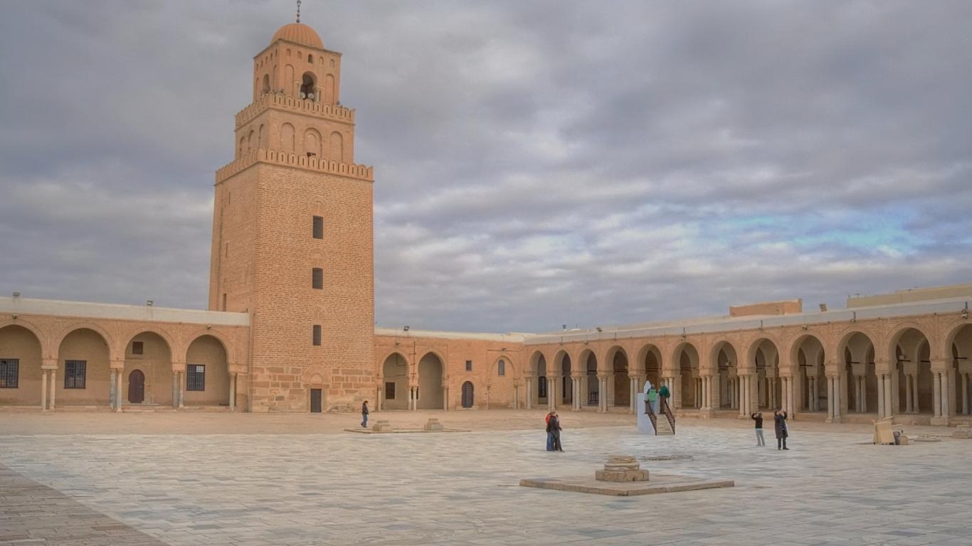 1370x770 Great Mosque Of Kairouan Tunisia HD wallpaper, Desktop