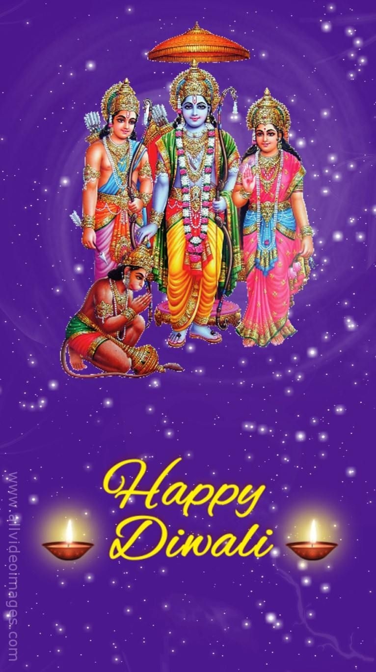770x1370 Happy Diwali Mobile wallpaper. Lord Ram Video Image, Phone