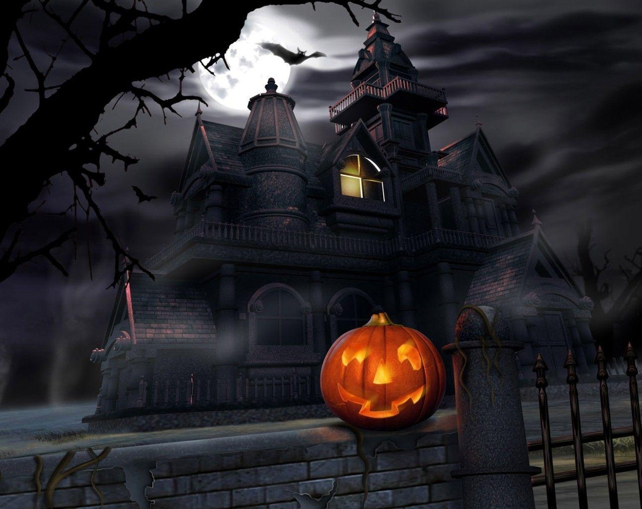 1300x1030 Halloween Scary House, Halloween Wallpaper, HD phone wallpaper, Desktop