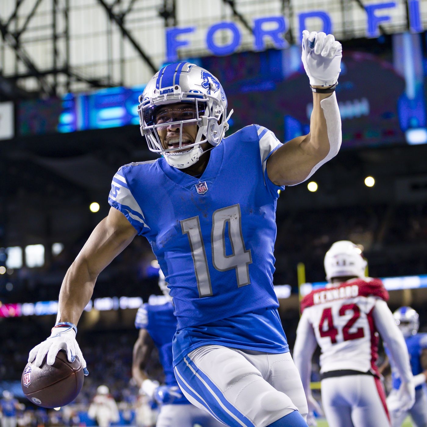 1400x1400 Amon Ra St. Brown Sets Lions Rookie Receiving Yards Record Of Detroit, Phone