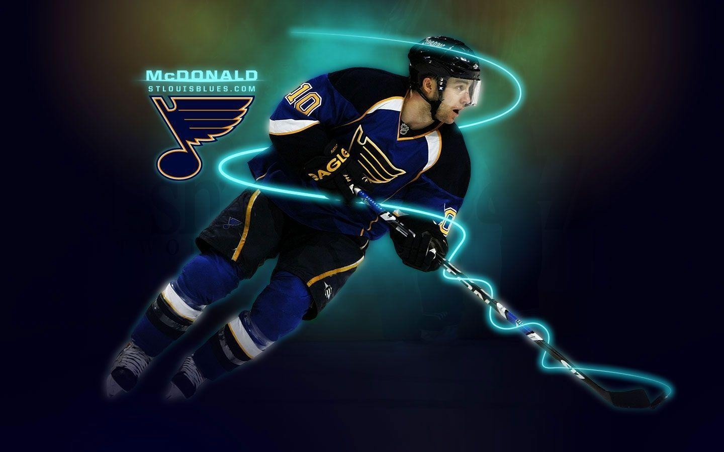 1440x900 Blues Hockey Wallpaper, Desktop