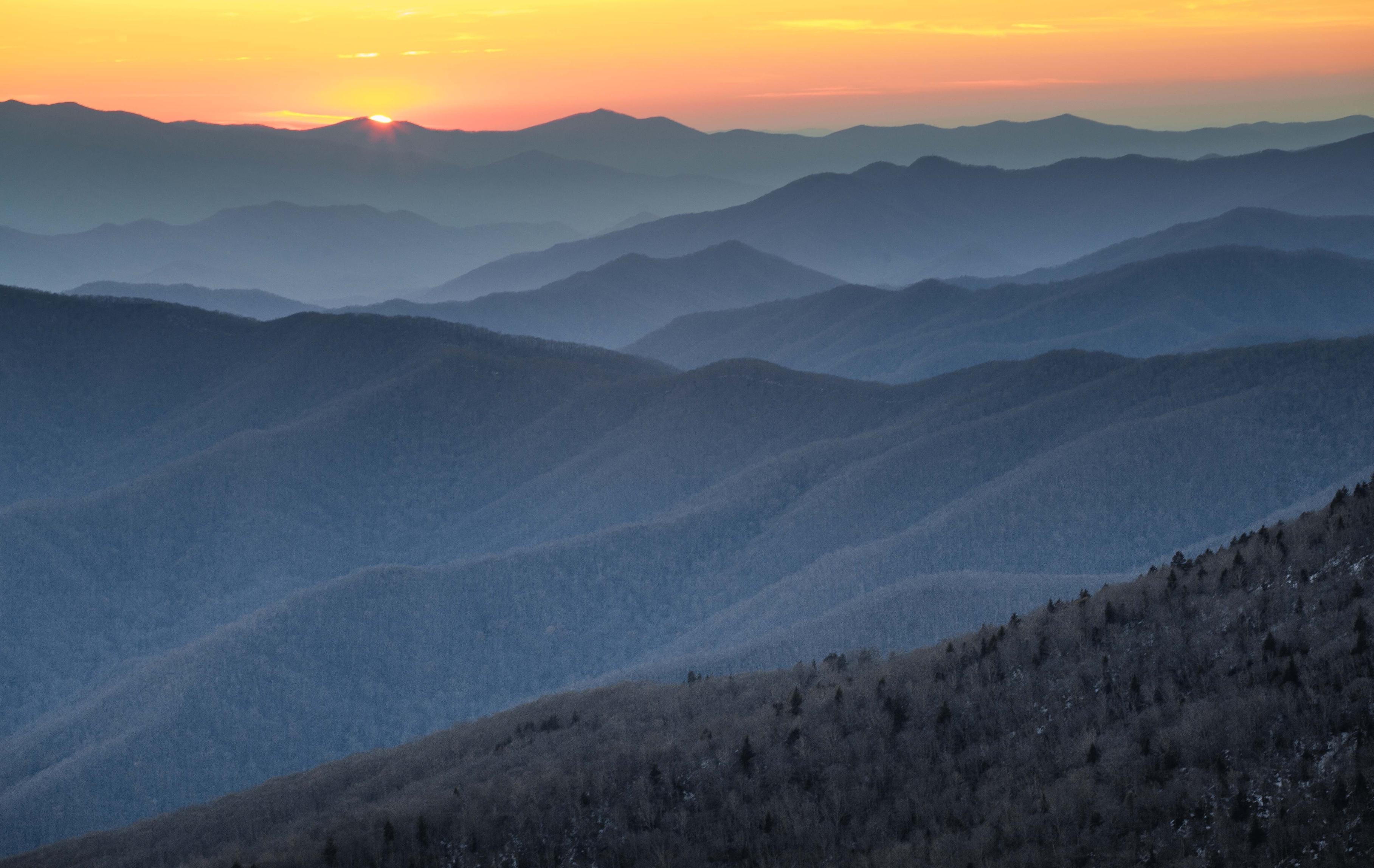 3640x2300 Blue Ridge Mountain Sunset [3634X2297][OC], Desktop