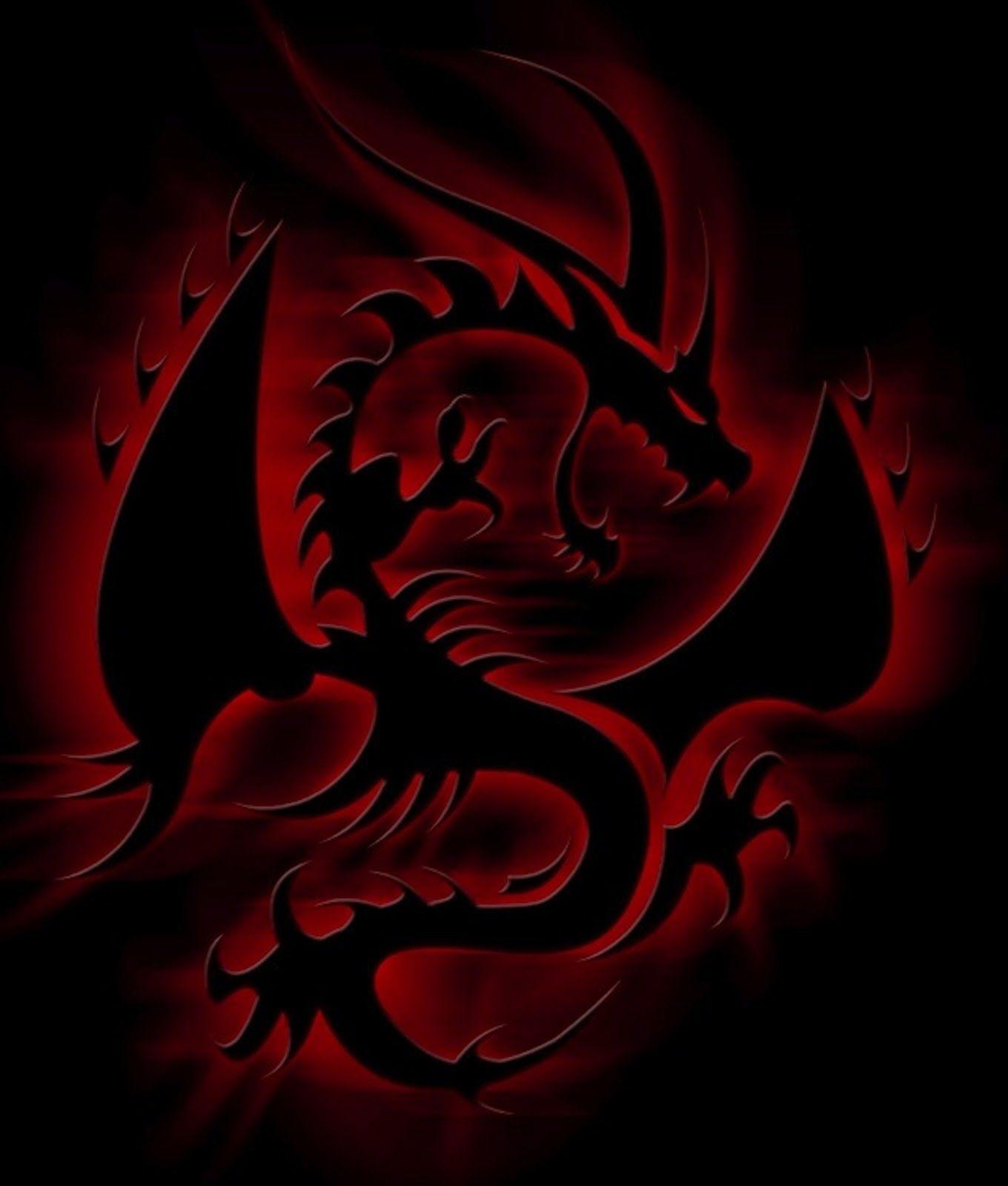 1360x1600 Red and Black Dragon Wallpaper, Phone