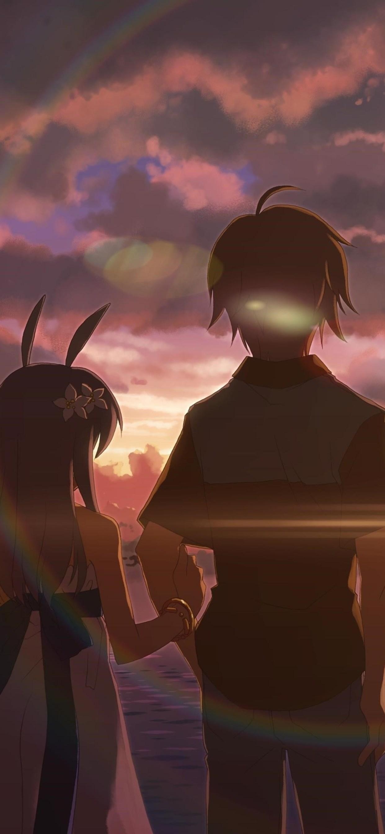 1250x2690 Anime Boy And Girl Alone And Sister Background, Download, Phone