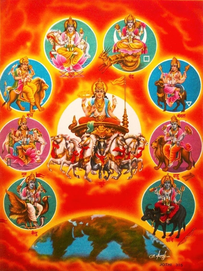 850x1130 Navagraha, Nine Planets (via ebay: Indian_ash). Hindu worship, Phone