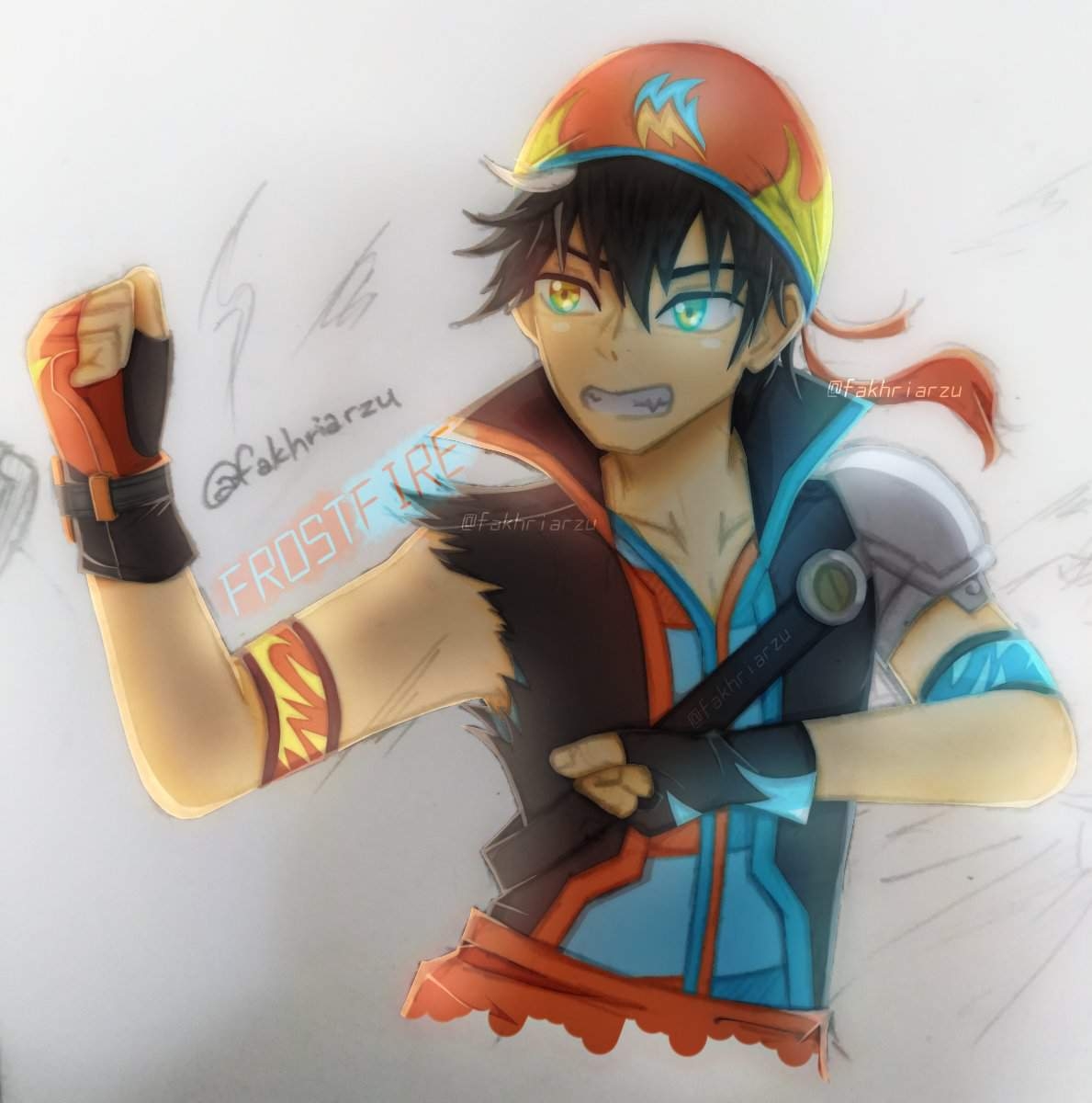 1190x1200 Boboiboy FrostFire but in his Pirate Disguise Uniform, Phone