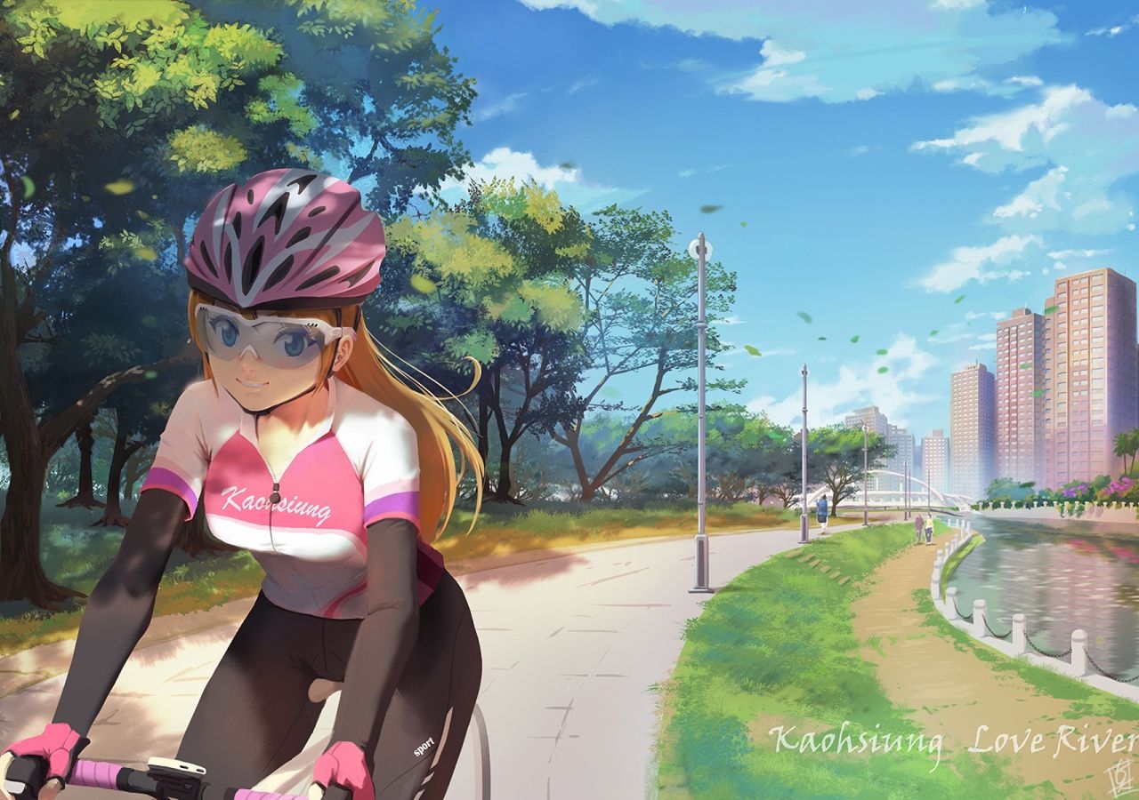 1280x900 Desktop Wallpaper Riding Bike, Anime.picstatio.com, Desktop