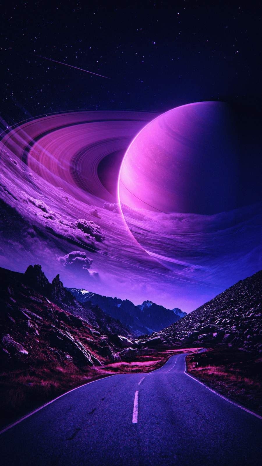 900x1600 Road to Planet Saturn. Purple galaxy wallpaper, Space iphone wallpaper, Galaxies wallpaper, Phone