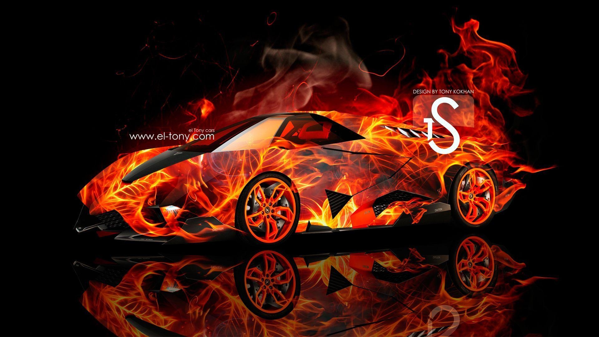 1920x1080 Egoista Lamborghini On Fire, lamborghini egoista iphone, Desktop