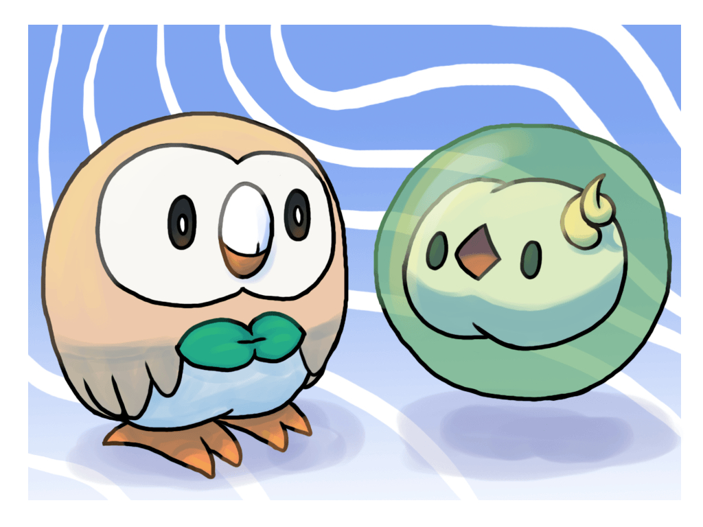 1030x770 Rowlet and Solosis, Desktop