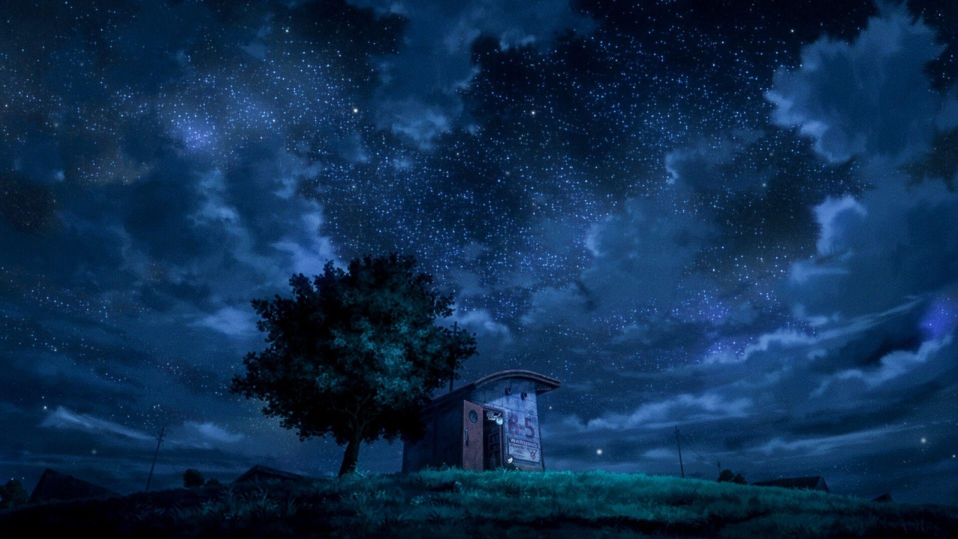 1920x1080 Anime Night Scenery Wallpaper Free Anime Night Scenery, Desktop