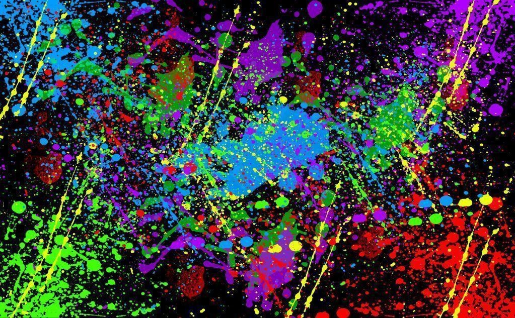 1030x640 Pin Neon Paint Splatter Cake, Desktop