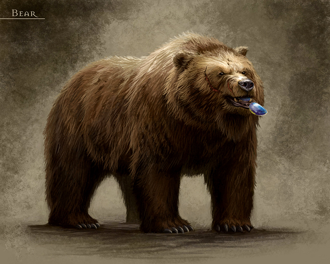 1280x1030 Bear Art Wallpaper HD Resolution Art Brown Bear Art, Desktop