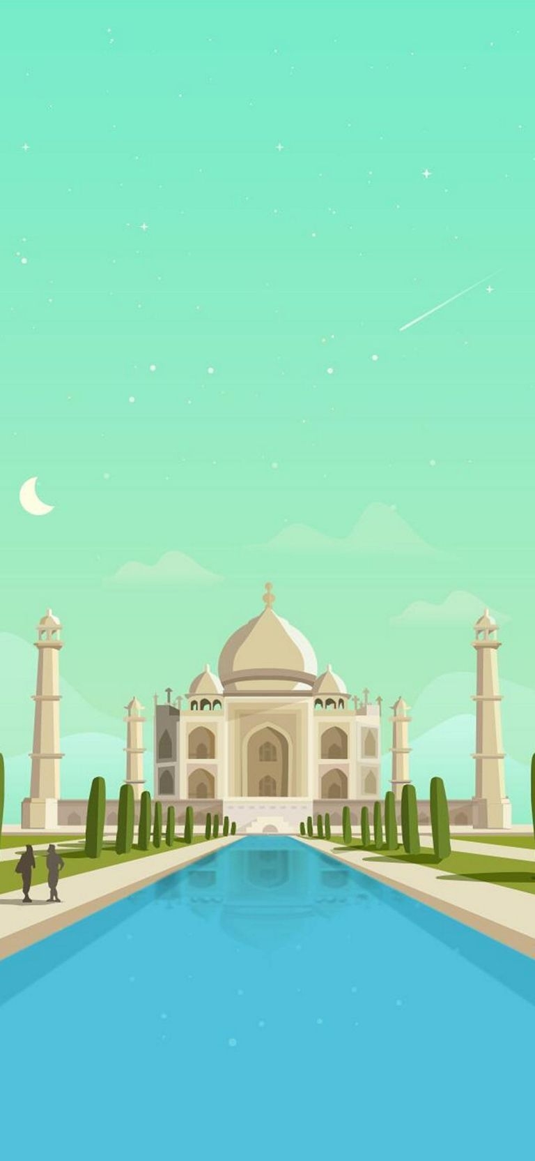 770x1670 Taj Mahal India Minimal Android Mobile 4K Wallpaper, Phone