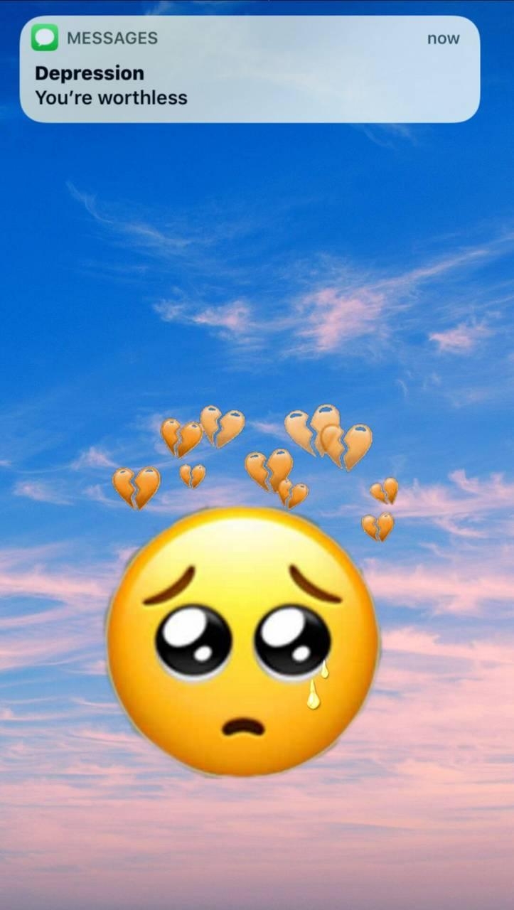 730x1280 Sad emoji wallpaper, Phone