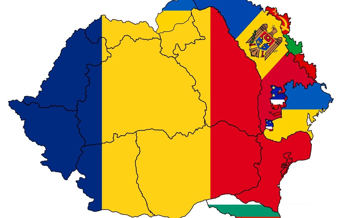 1340x850 Wallpaper flag, custom, Romania, flag, Ukraine, Moldova, romania, Desktop