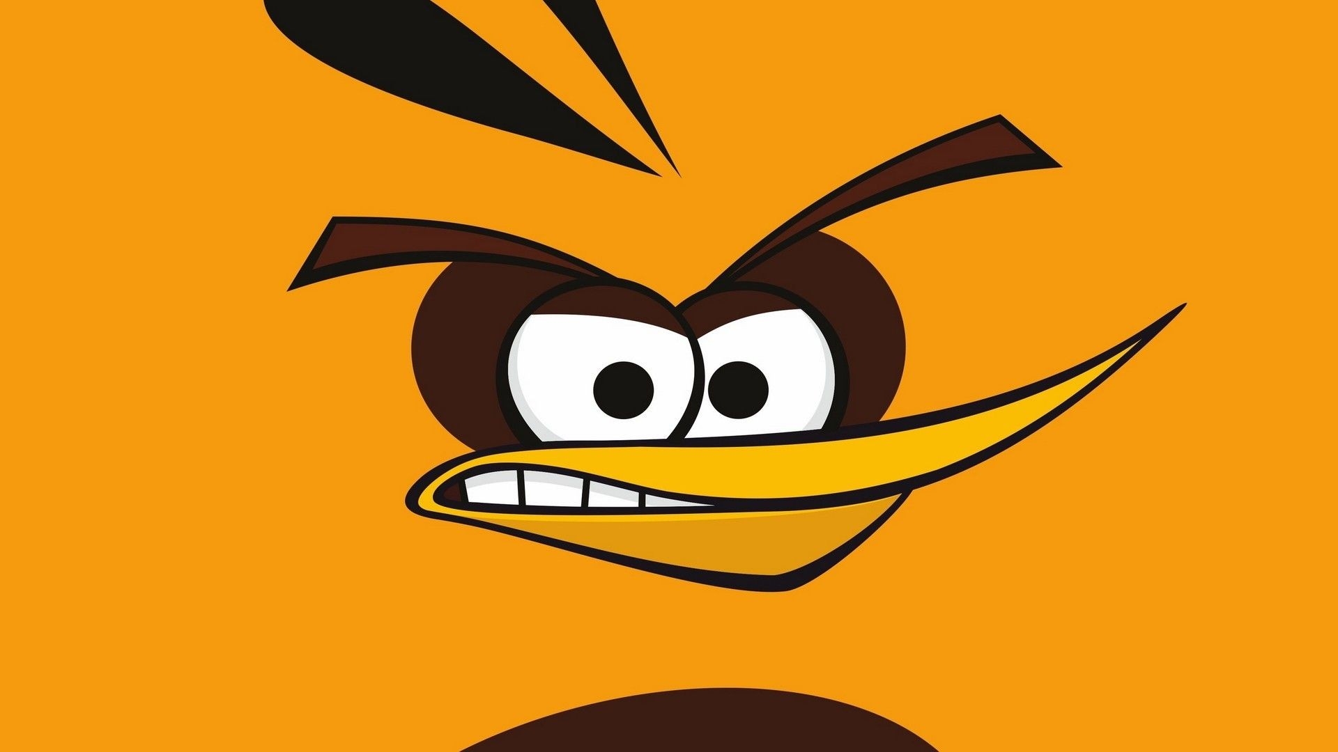 1920x1080 Angry Birds Cartoon Orange Background Simple Background Wallpaper:, Desktop