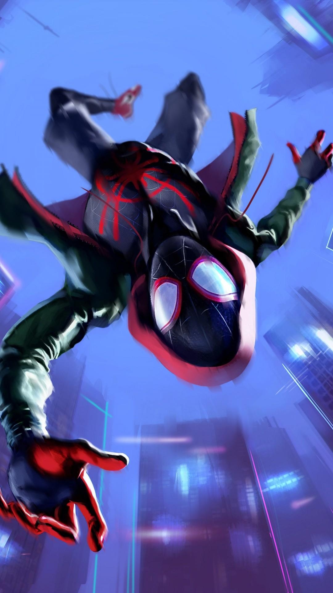 1080x1920 Miles Morales In Spider Man Into The Spider Verse Wallpaper, Phone