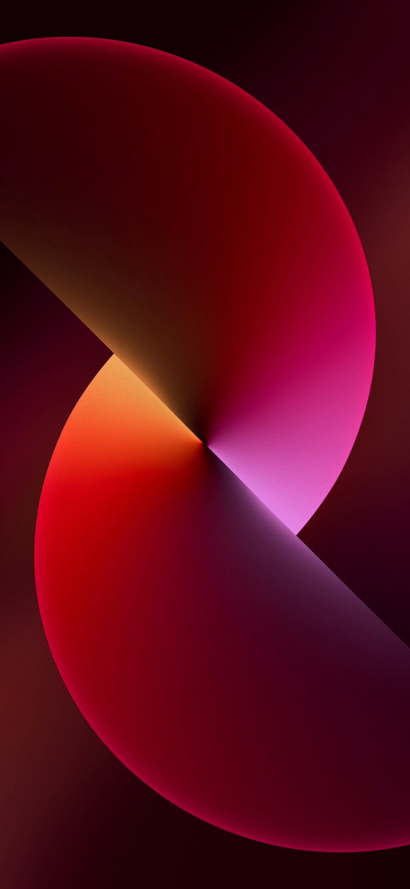 1410x3040 iPhone 13 Official Stock Wallpaper Twist (Red), Phone