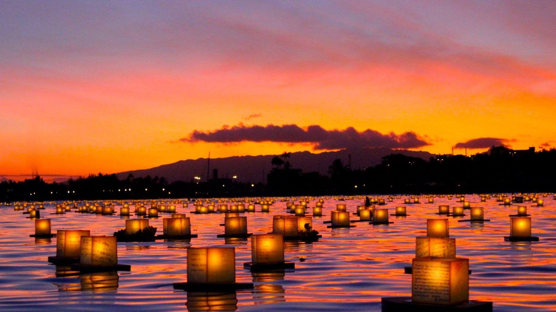 1920x1080 Honolulu Tag wallpaper: Honolulu Memory Sunset Dusk Orange Oahu, Desktop