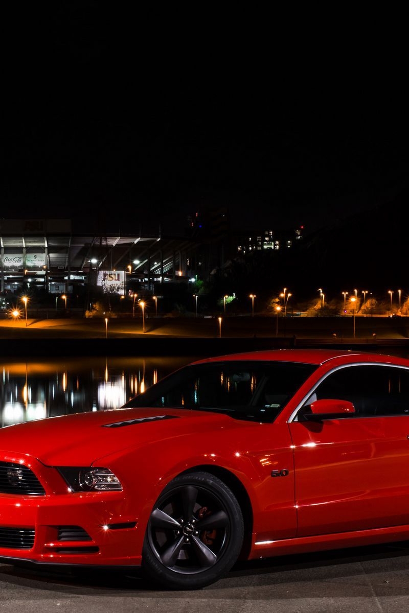 800x1200 Download Wallpaper  Ford, Mustang, Gt, Side View, Red Iphone 4s 4 For Parallax HD Background, Phone