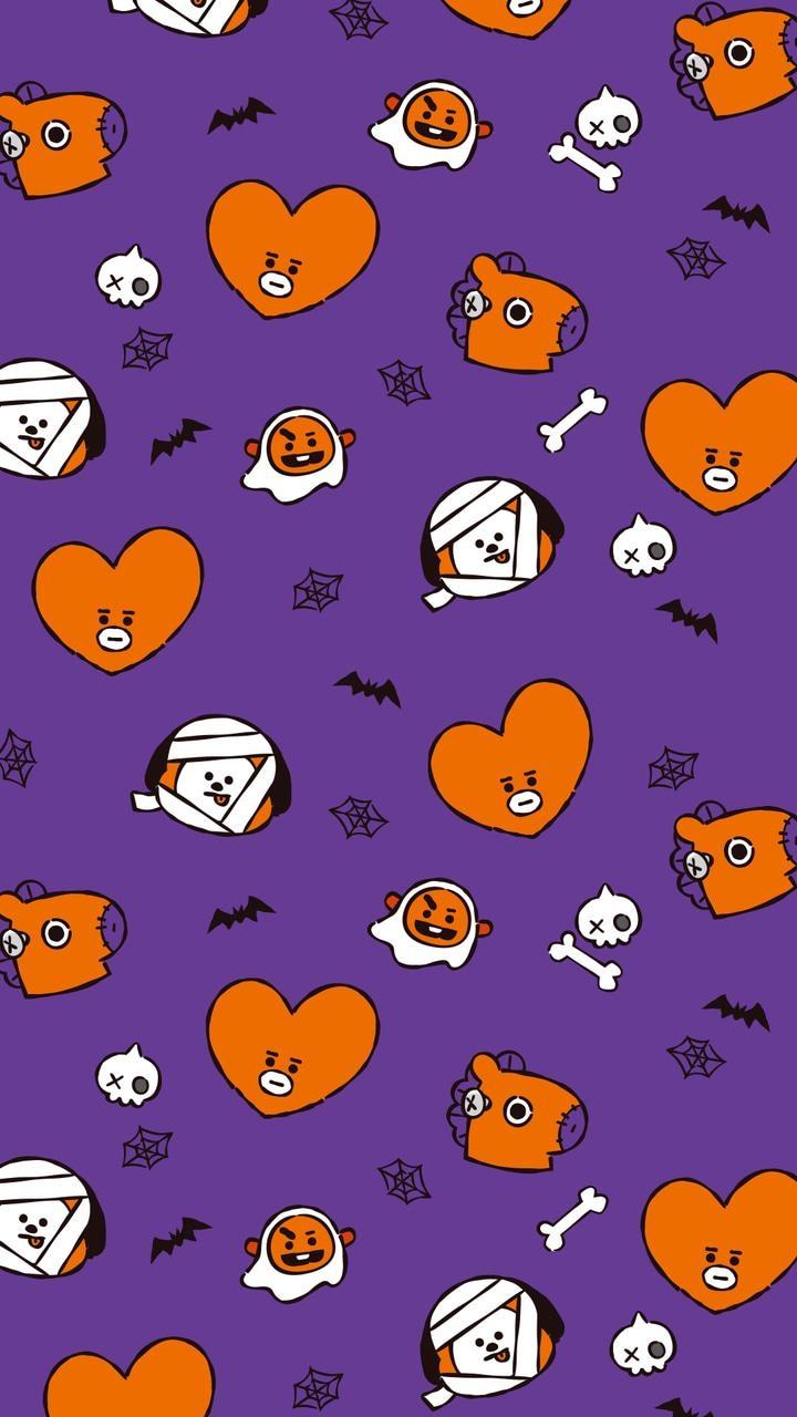 720x1280 BT21 halloween wallpaper shared, Phone