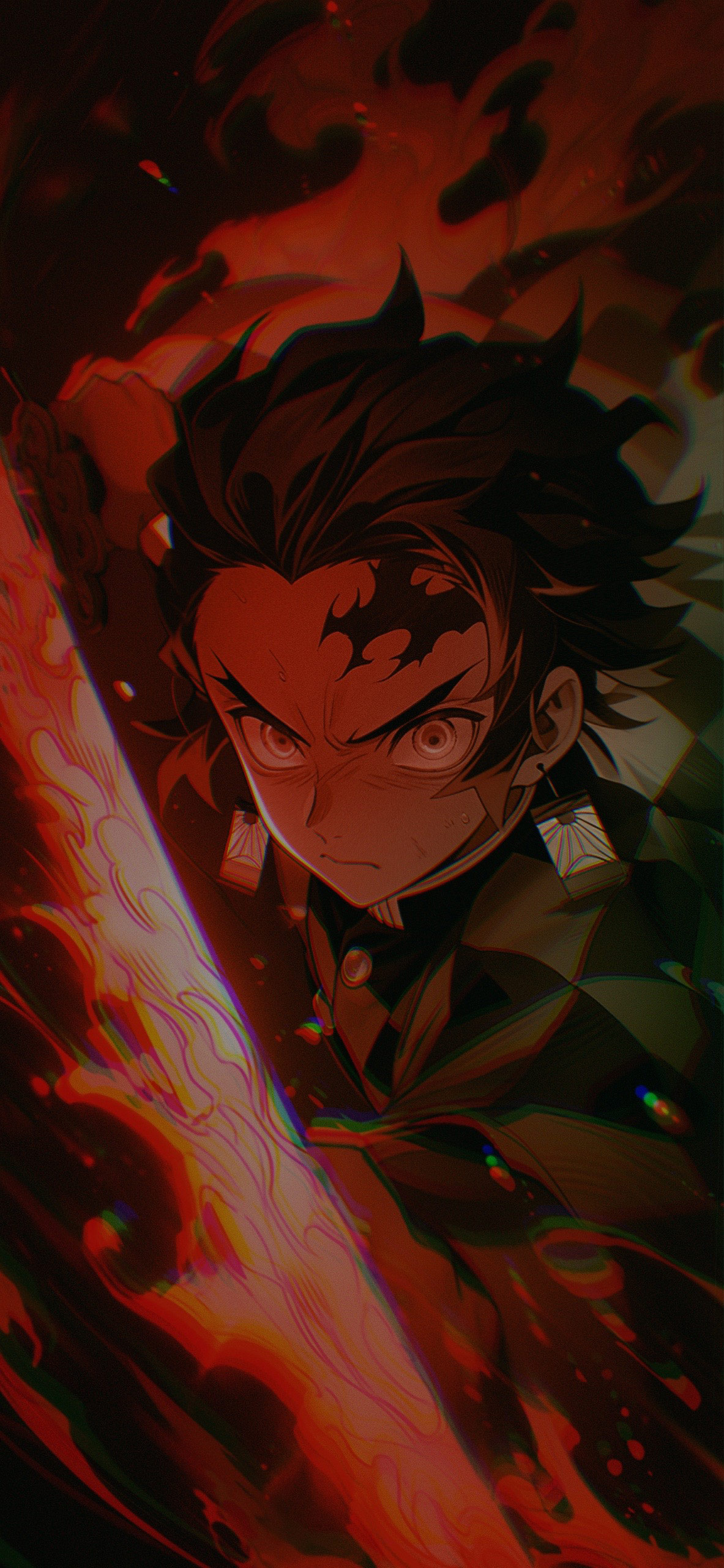 1190x2560 Tanjiro Flame Breathing Wallpaper Slayer Wallpaper, Phone