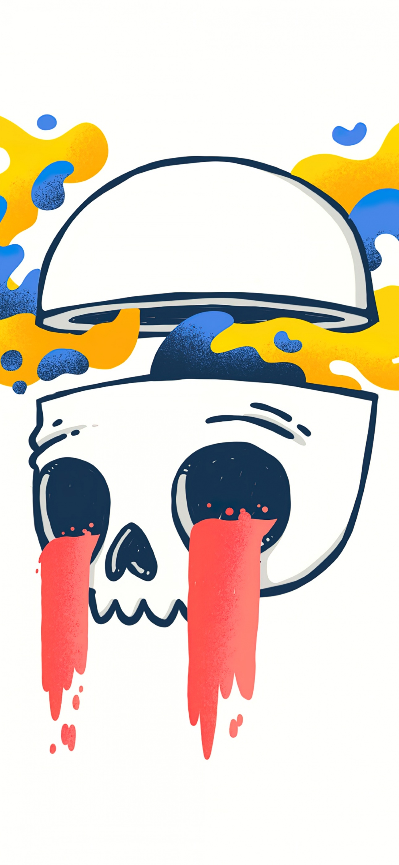 1290x2800 Drippy skull Wallpaper 4K, Drippy, Phone