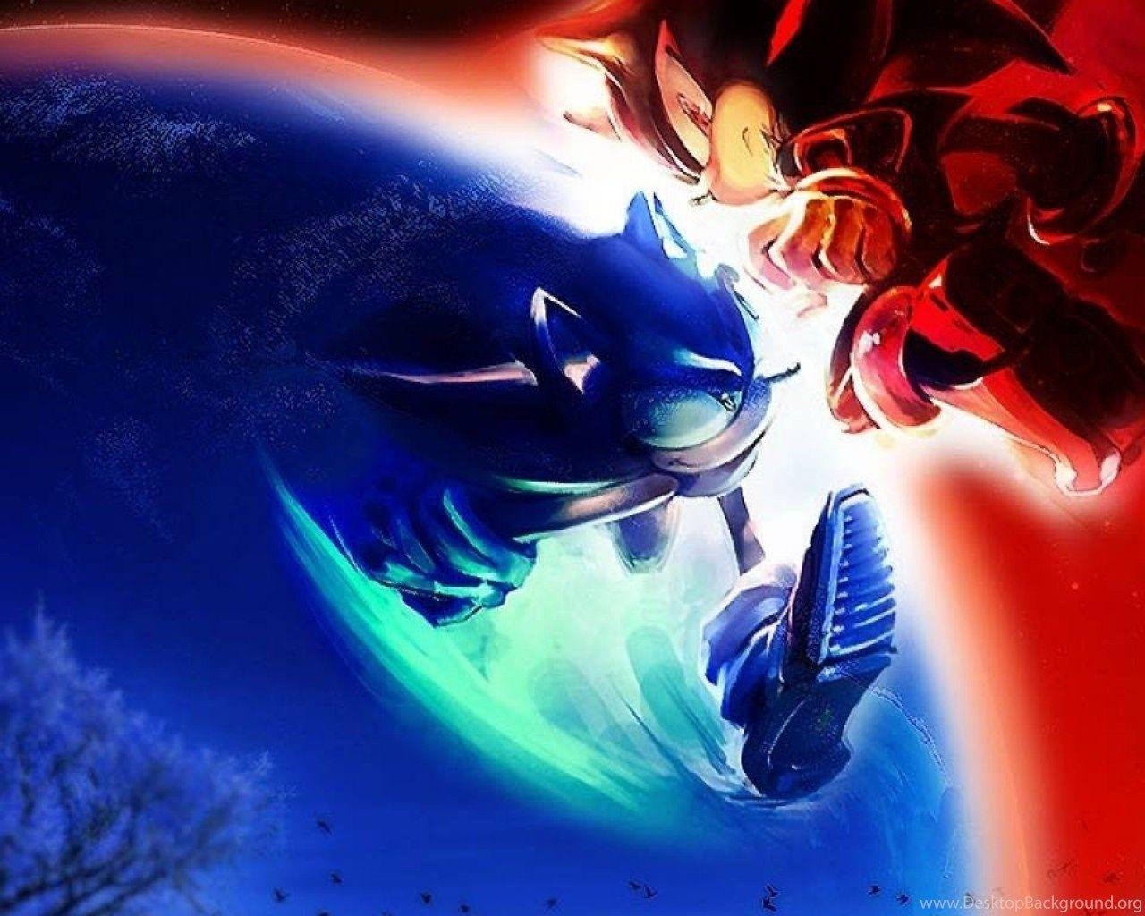 1280x1030 Sonic And Shadow, Color Wallpaper, Desktop