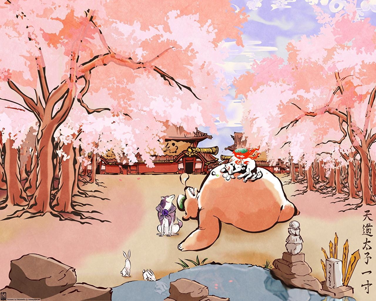 1280x1030 Wallpaper Okami Games, Desktop