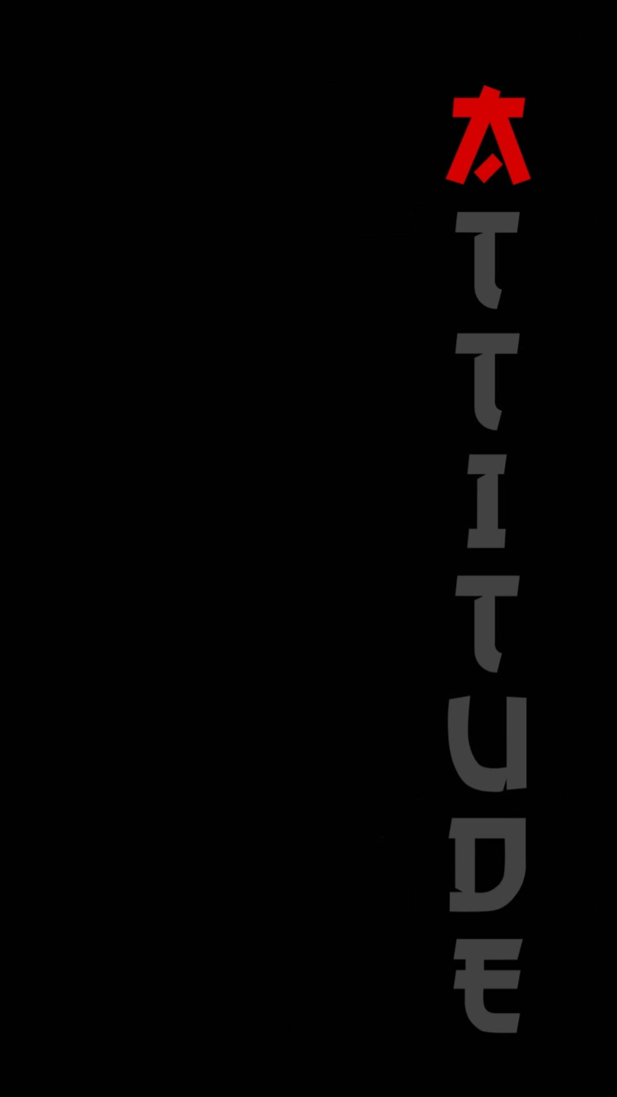 1250x2210 Download Attitude Written On Black iPhone 6 Plus Wallpaper, Phone