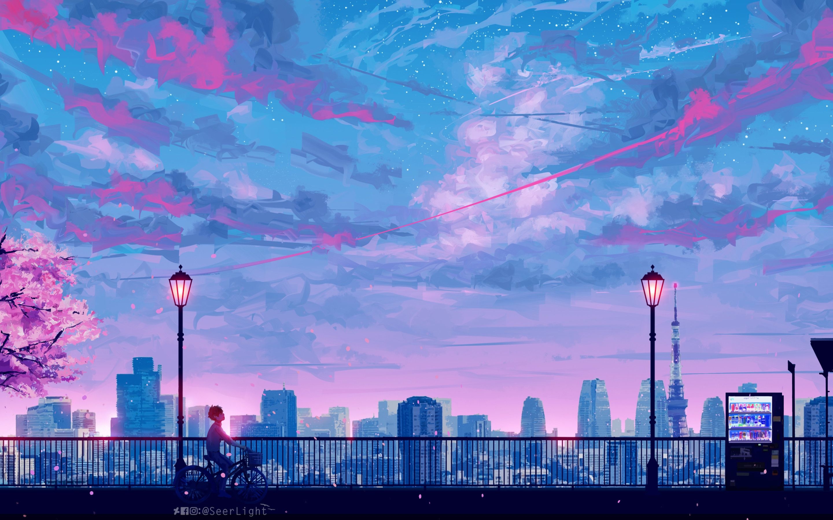 2880x1800 Anime Cityscape Landscape Scenery 5k Macbook Pro Retina, Desktop