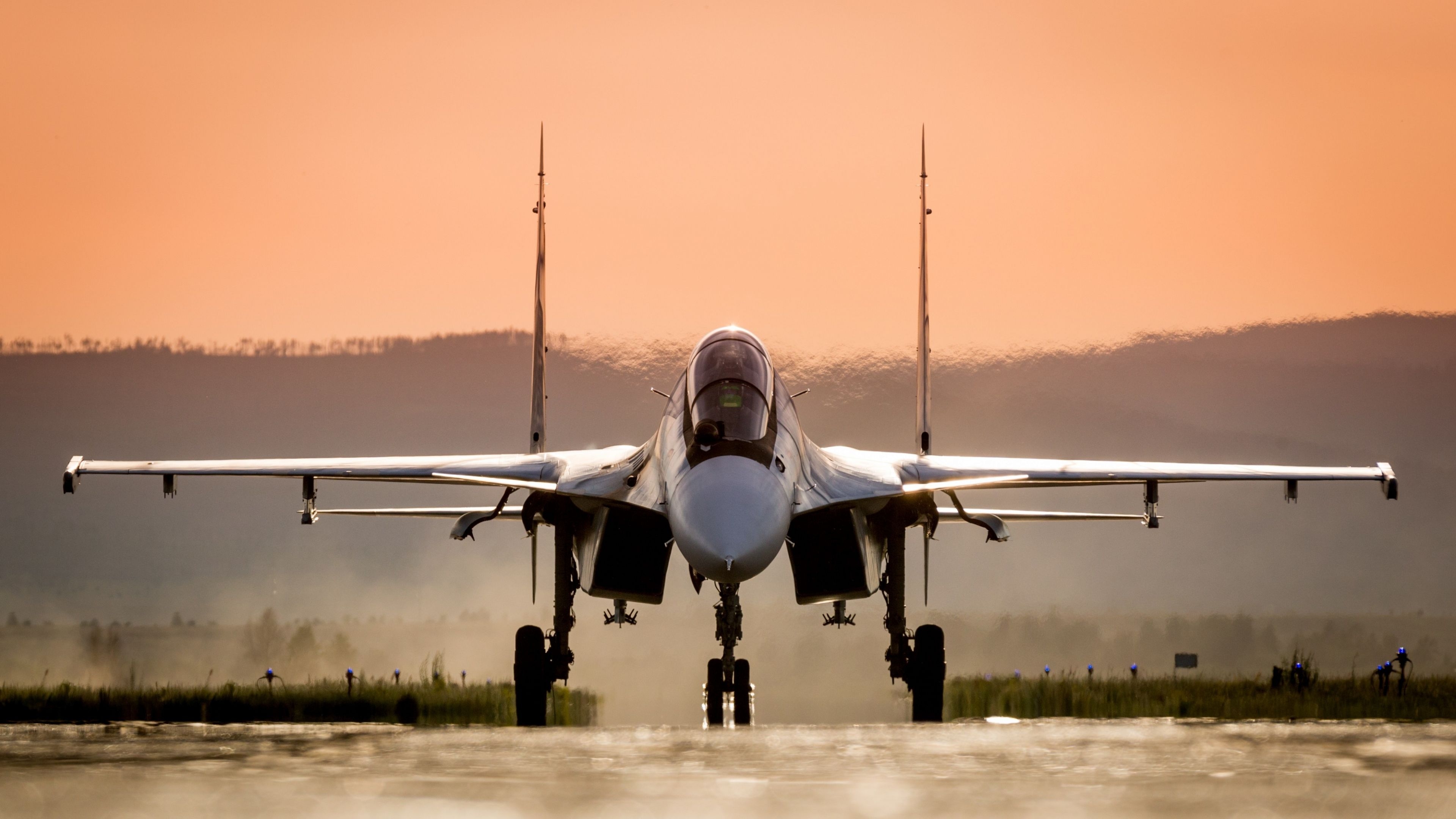 3840x2160 Download  wallpaper sukhoi su- fighter aircraft, military, plane, 4k, uhd 16: widescreen,  HD image, background, 420, Desktop