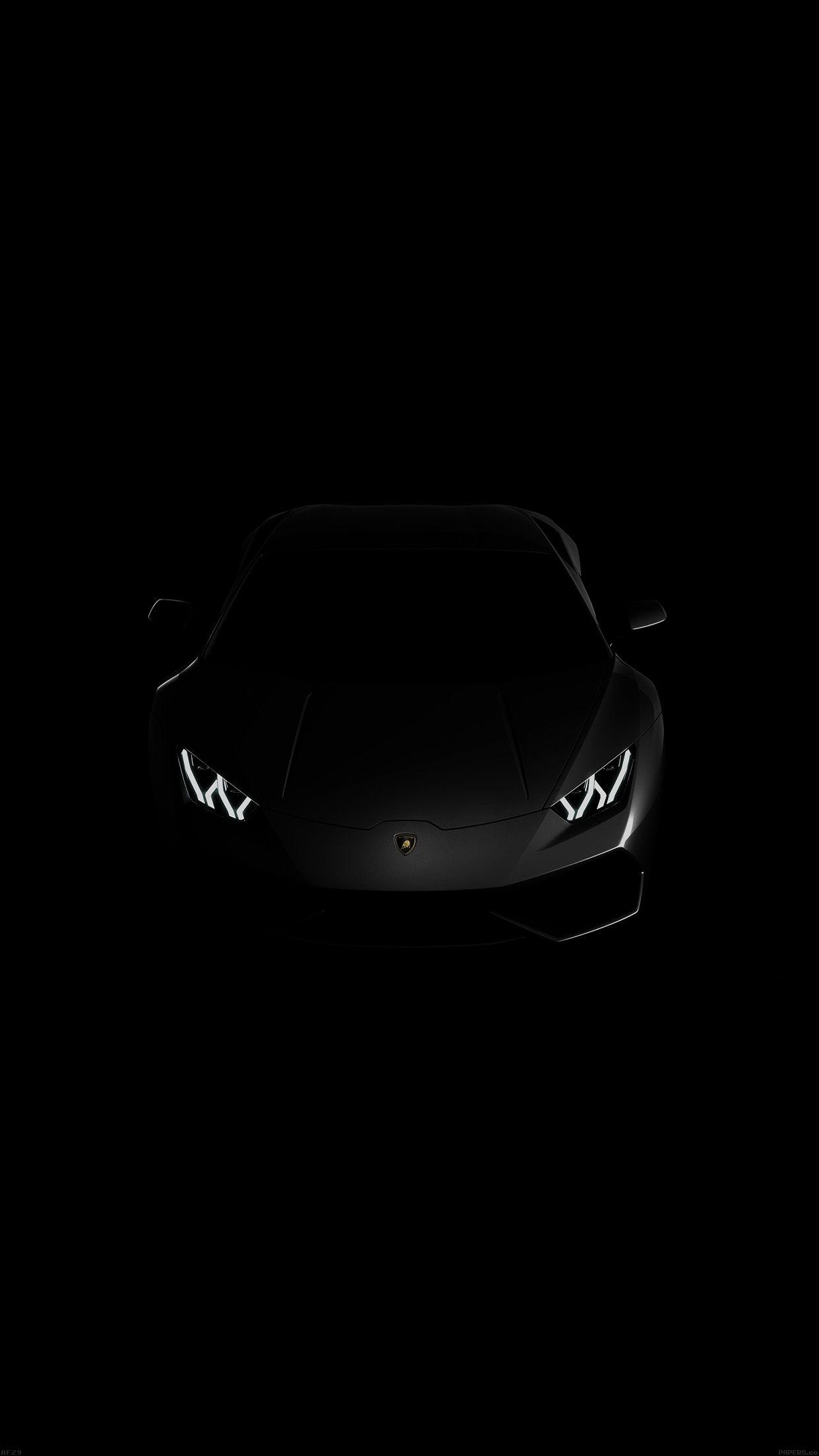 1250x2210 Lamborghini Black Super Car Shadow Android Wallpaper, Phone