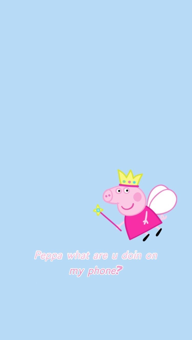 750x1340 peppa what are u doin on? wallpaper made by edgyrat. Peppa pig, Phone