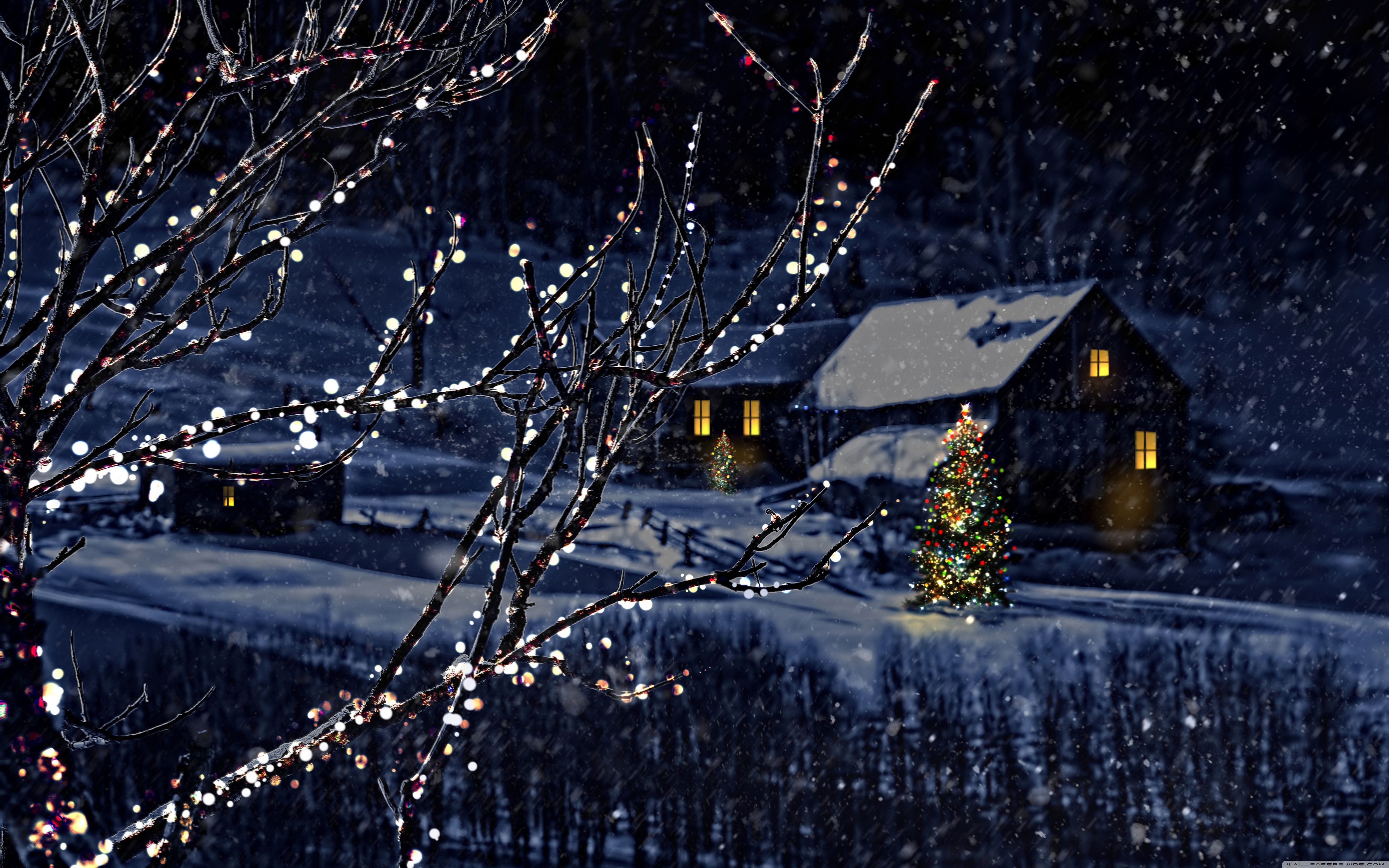 5120x3200 Christmas Night Wallpaper Free Christmas Night Background, Desktop