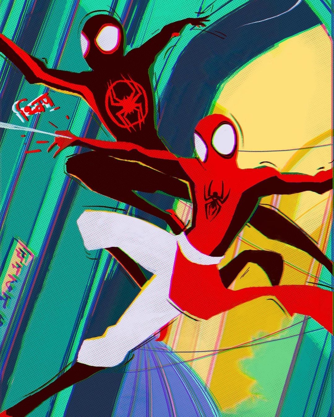 1080x1350 Manish D3mon on Instagram: “Alright, miles morales and pavitr prabhakar in one frame. spat a quick paint on the d. Marvel spiderman art, Spiderman art, Spiderman, Phone