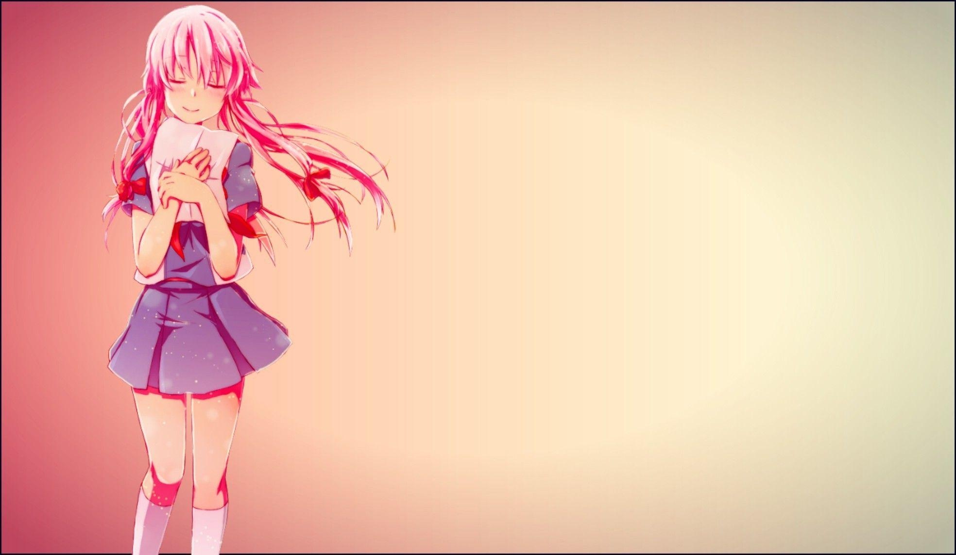 1970x1150 anime, Mirai Nikki, Gasai Yuno, School Uniform Wallpaper HD, Desktop