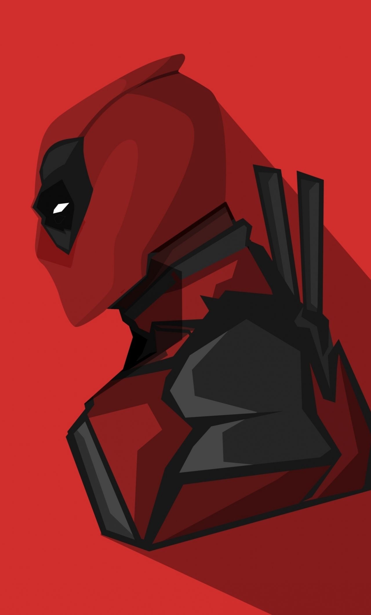 1280x2120 Download  wallpaper deadpool, marvel comics, minimal, Phone