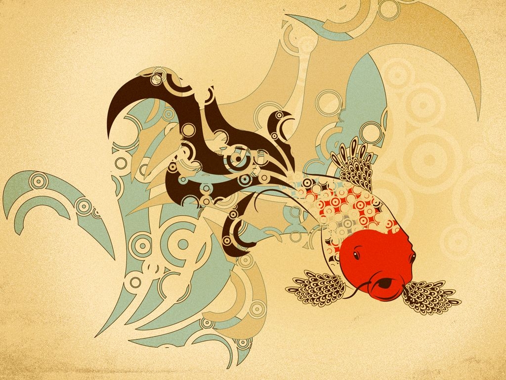 1030x770 Japanese Fish Art Wallpaper Free Japanese Fish Art Background, Desktop