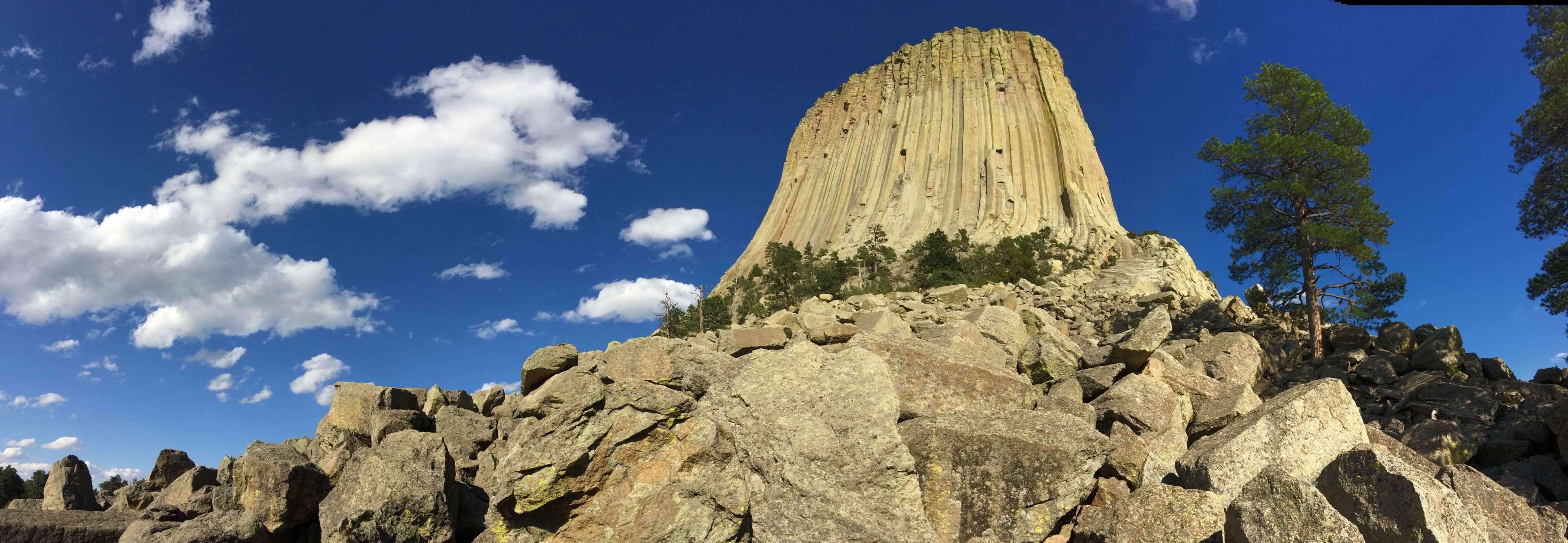 3840x1330 devils tower, panoramic view 4k wallpaper and background, Dual Screen