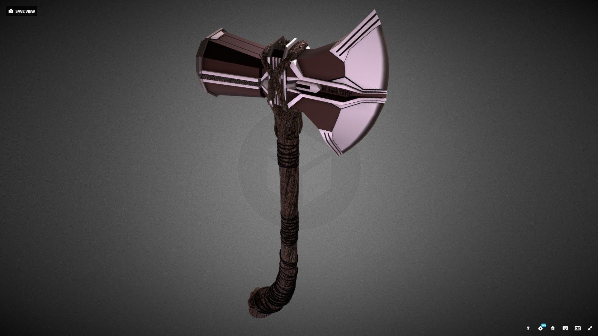 1920x1080 Thor's StormBreaker Axe Hammer Fan Art, Sebastian Diaz, Desktop