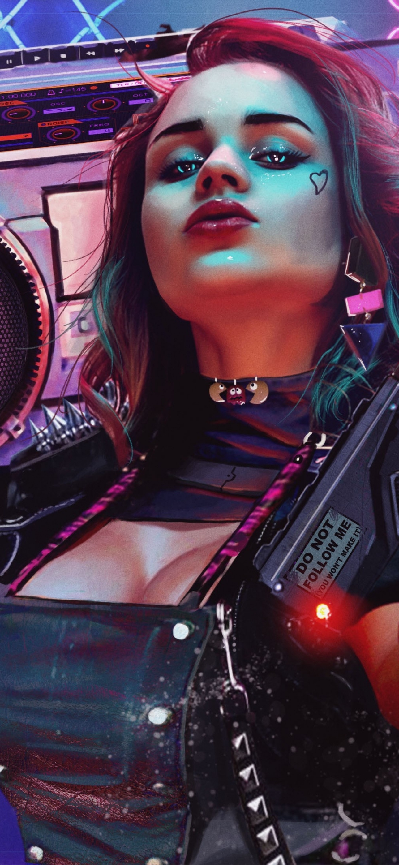 1290x2800 Cyberpunk girl Wallpaper 4K, 2020 Games, Phone