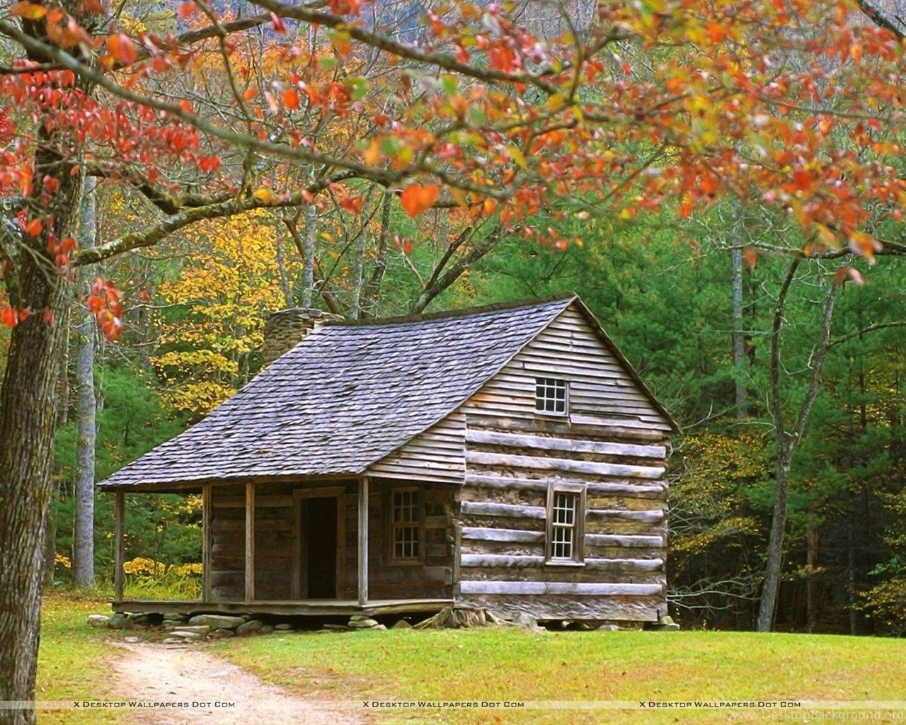 1280x1030 Historic Log Cabin In The Smoky Mountains Wallpaper Desktop, Desktop