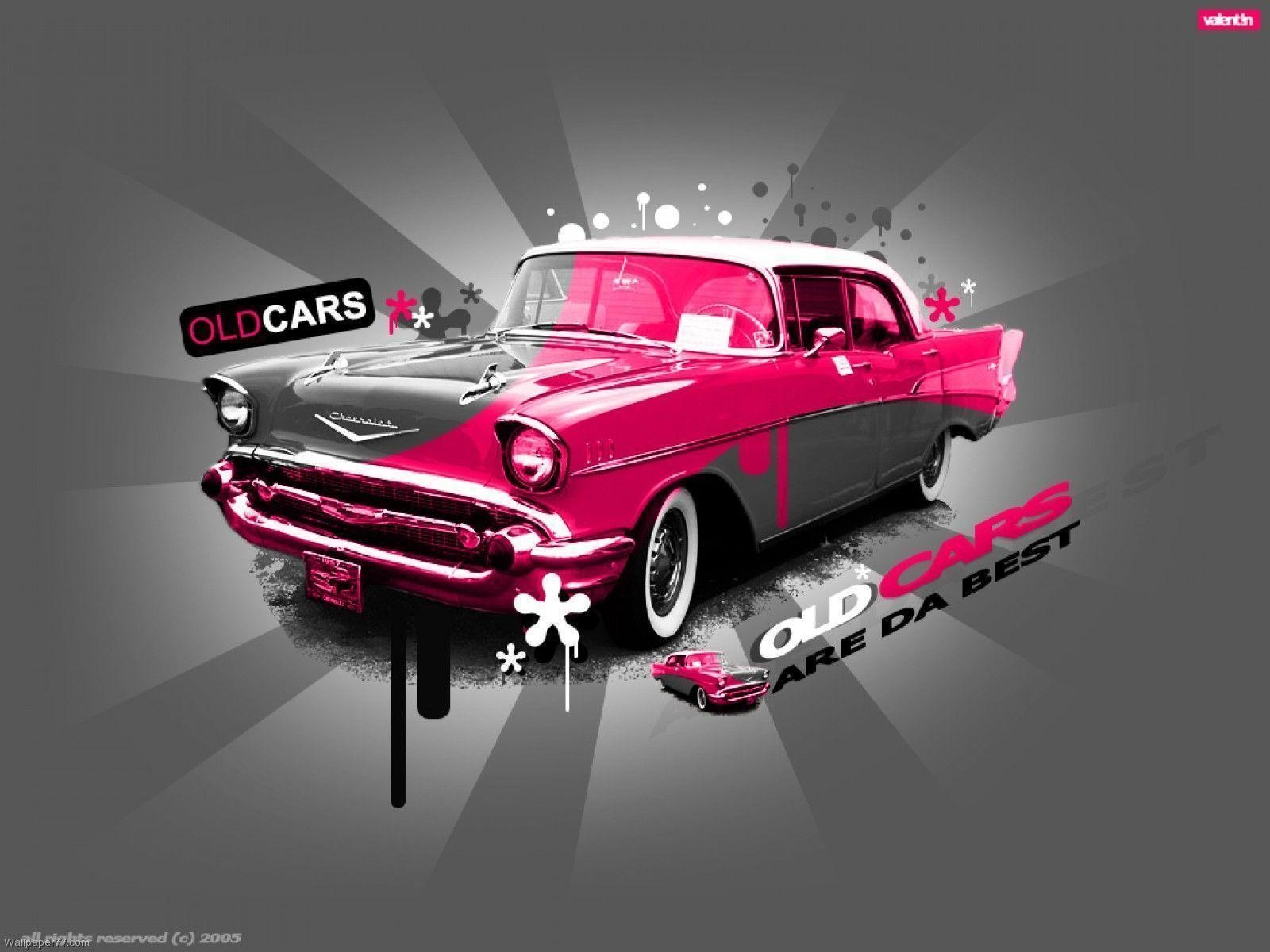 1600x1200 Old Pink Car,  pixels, Wallpaper tagged Abstract, Desktop