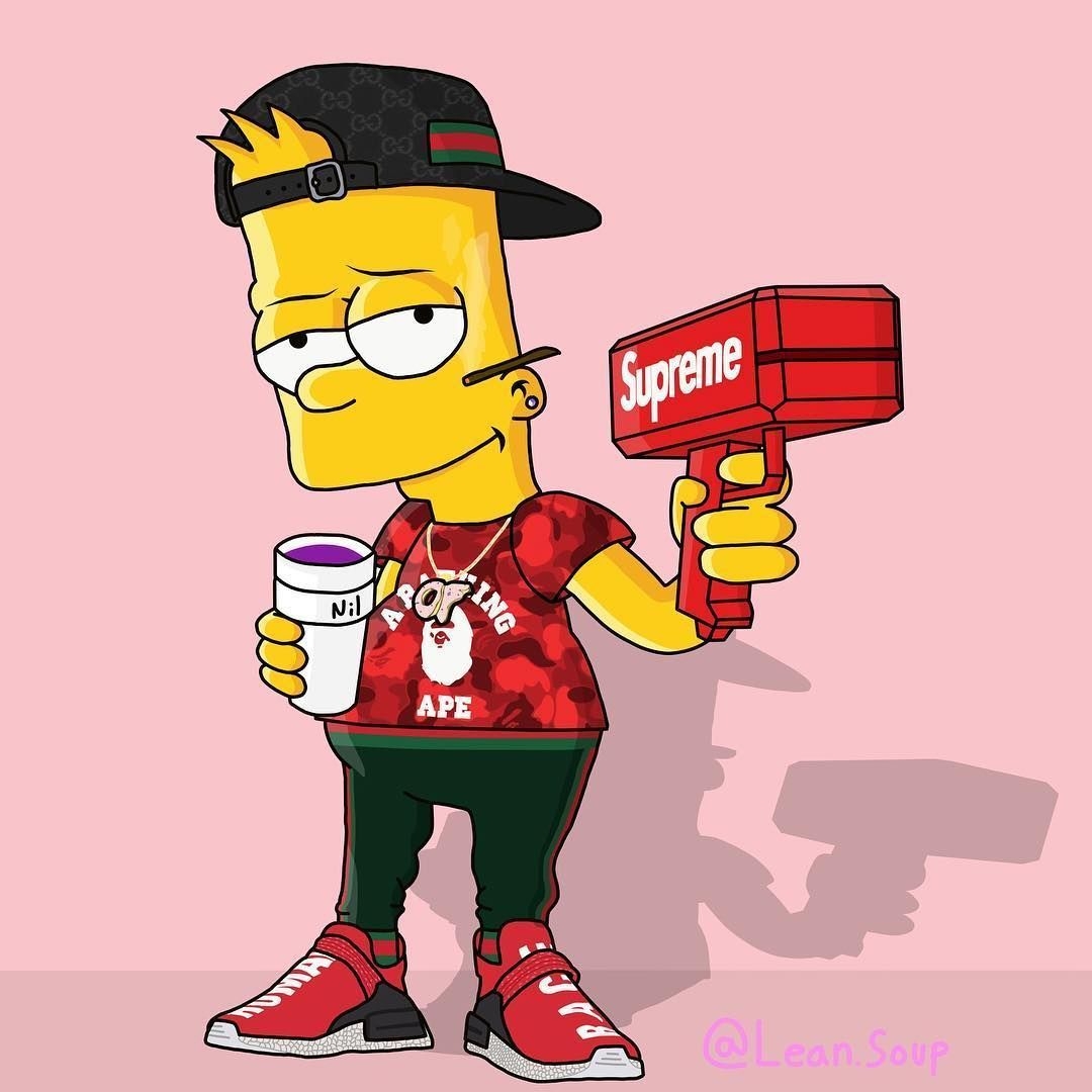 1080x1080 Lean Bart Simpson Wallpaper, Phone