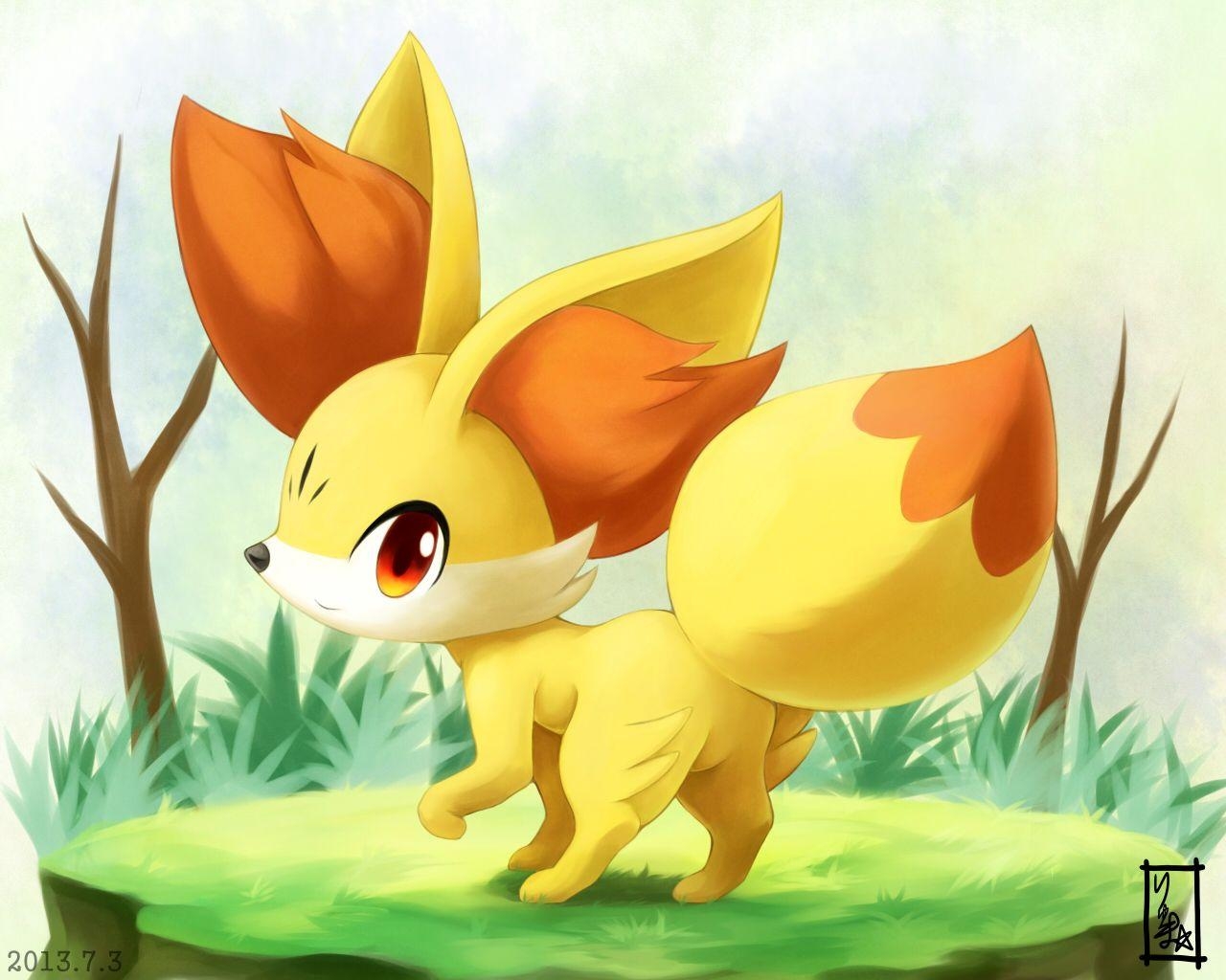 1280x1030 Fennekinémon Anime Image Board, Desktop