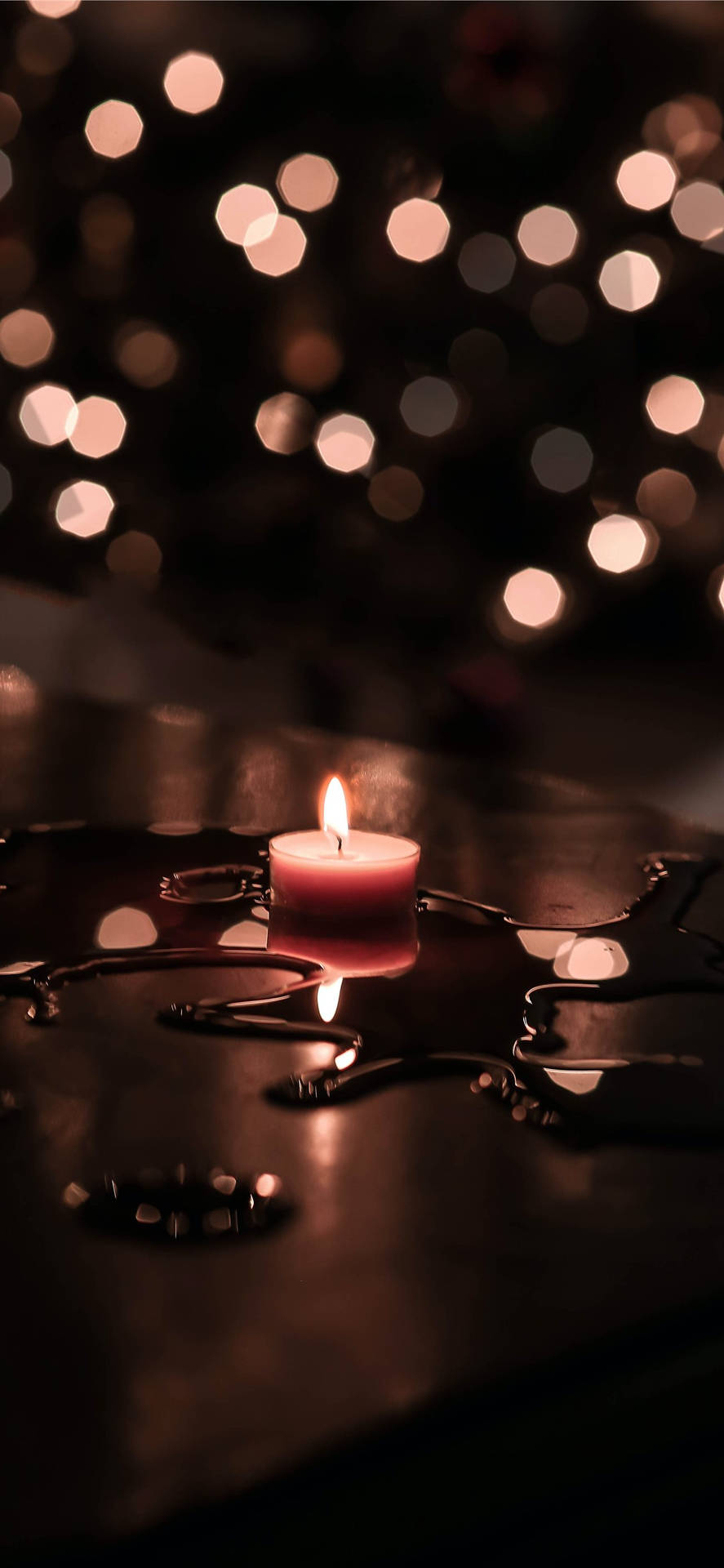 890x1920 Lit Candle iPhone Dark Wallpaper, Phone